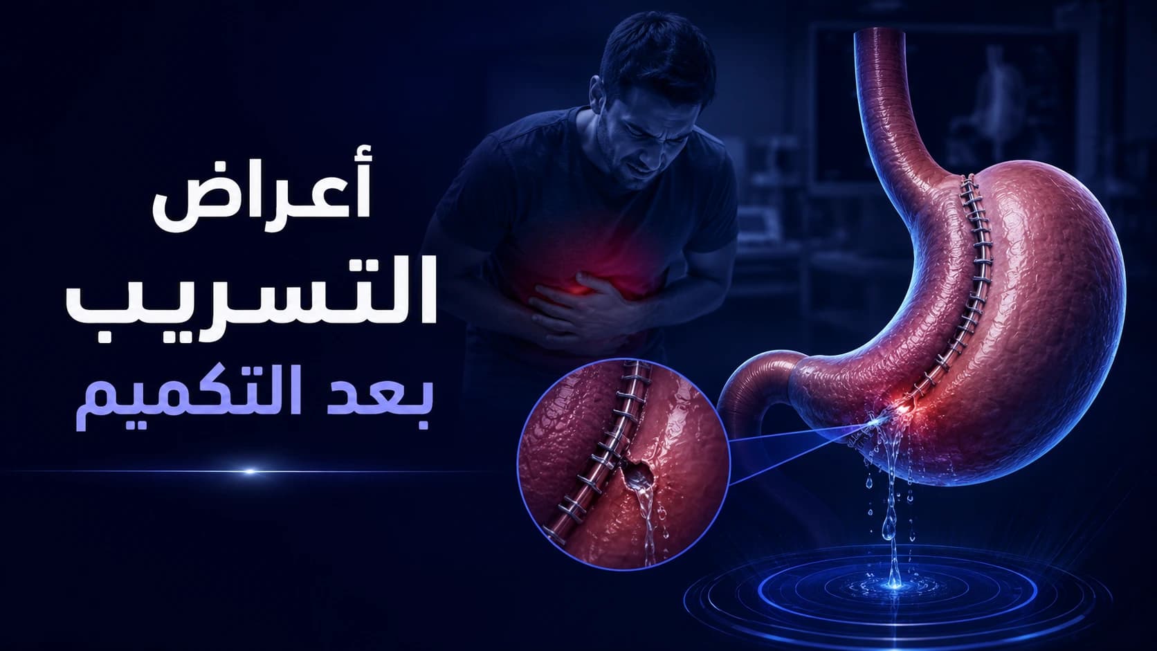 أعراض التسريب بعد التكميم | علامات التسريب ومتى يكون خطيرًا؟