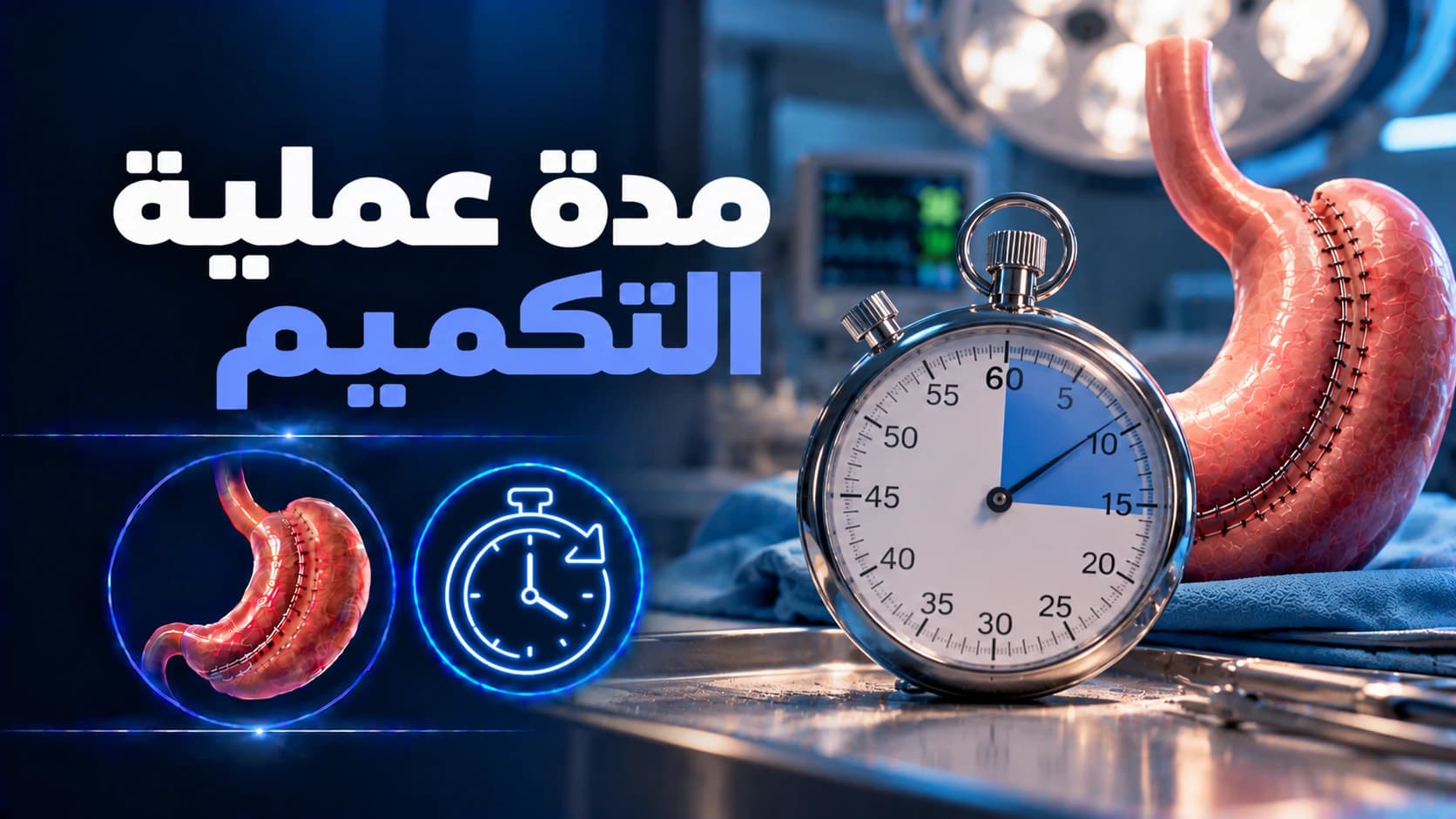 مدة عملية التكميم: كم تستغرق الجراحة ومدة البقاء في المستشفى